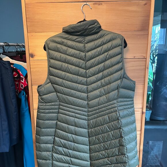 Lands' End Long Down Vest Sage Green XL - Picture 6 of 9